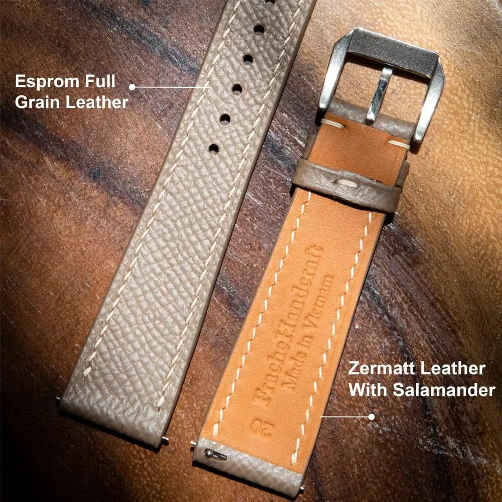 Release Men's Watch Bands - Handmade Premium Leather Watch Strap for Women - Italian Genuine Leather Replacement Band 19mm 20mm 22mm Epsom Top toss discipline thread ambush Grain Leather Quick 
