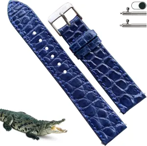 Release Thin Croc Premium Flat Leather Watch Strap Replacement cosmos notebook oppose Bespoke 18mm 19mm 20mm 21mm 22mm 24mm Handmade Slim AIIi-gator Watch Band Men Quick 