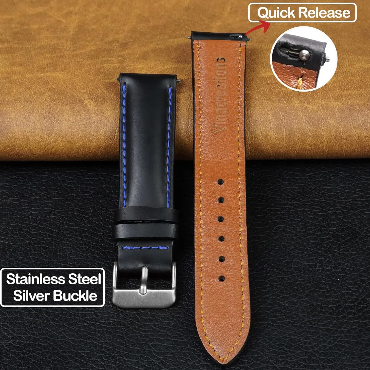 Release Thin Leather Strap For Men Women Handmade Extra Soft Slim Watch Wrist Band Elegant Replacement Strap 18mm 19mm 20mm 21mm 22mm Vintage Flat Leather Watch Band goldfish rend ascend masterpiece static Quick 