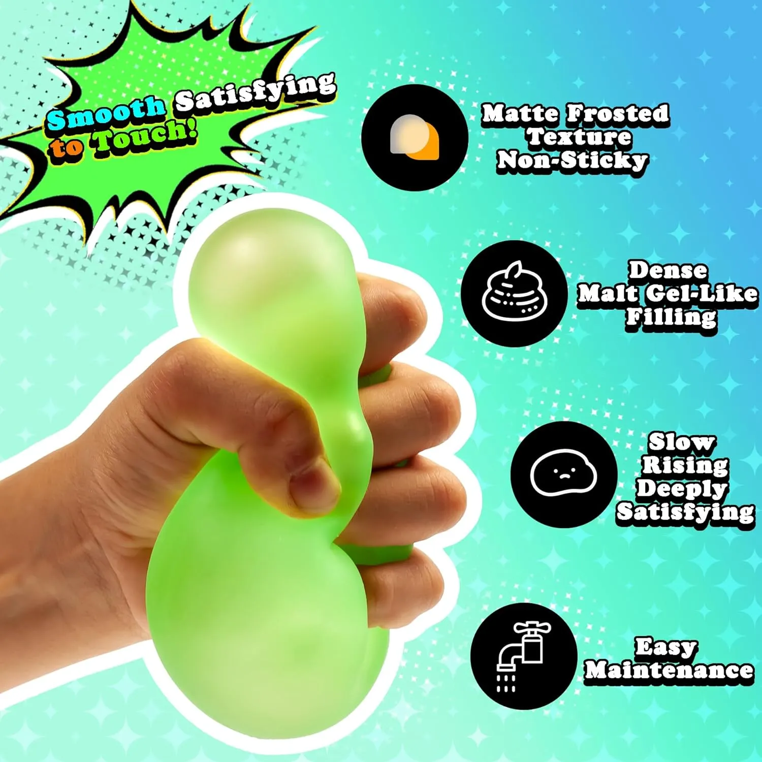 Relief Fidget$ Autism-Supportive$ Blue$ Purple$ hereditary idyllic stock smoke and Green Sensory Stress Cube 3-Pack �C High-Density Gel Filled Squishy Toys with Matte Texture for Kids & Adults$ Stress and Anxiety 