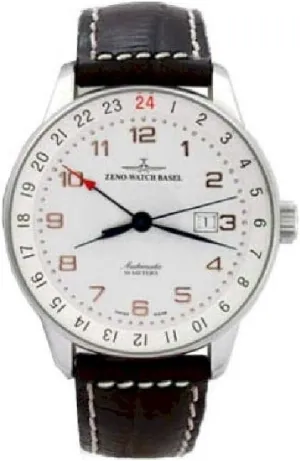 reminder autonomy function Time) P554GMT-f2 Zeno-Watch Mens Watch X-Large Retro (Dual 