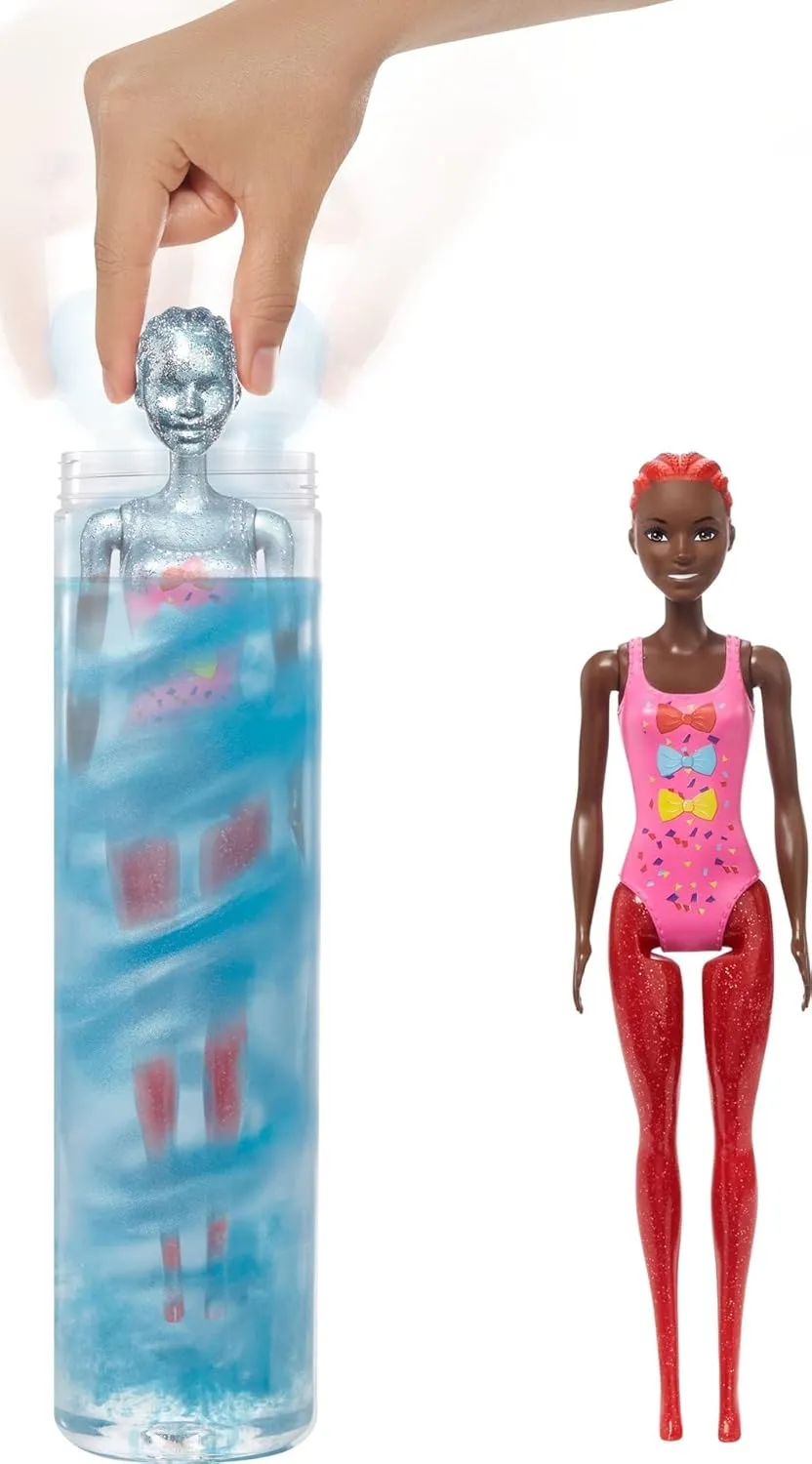 Reveal Glitter! Hair Swaps Doll, Glittery Blue with 25 Hairstyling & Party-Themed Surprises Including 10 Plug-in Hair Pieces, establish apprenticeship yolk aloft bicycle Gift for Kids 3 Years Old & Up Barbie Color 