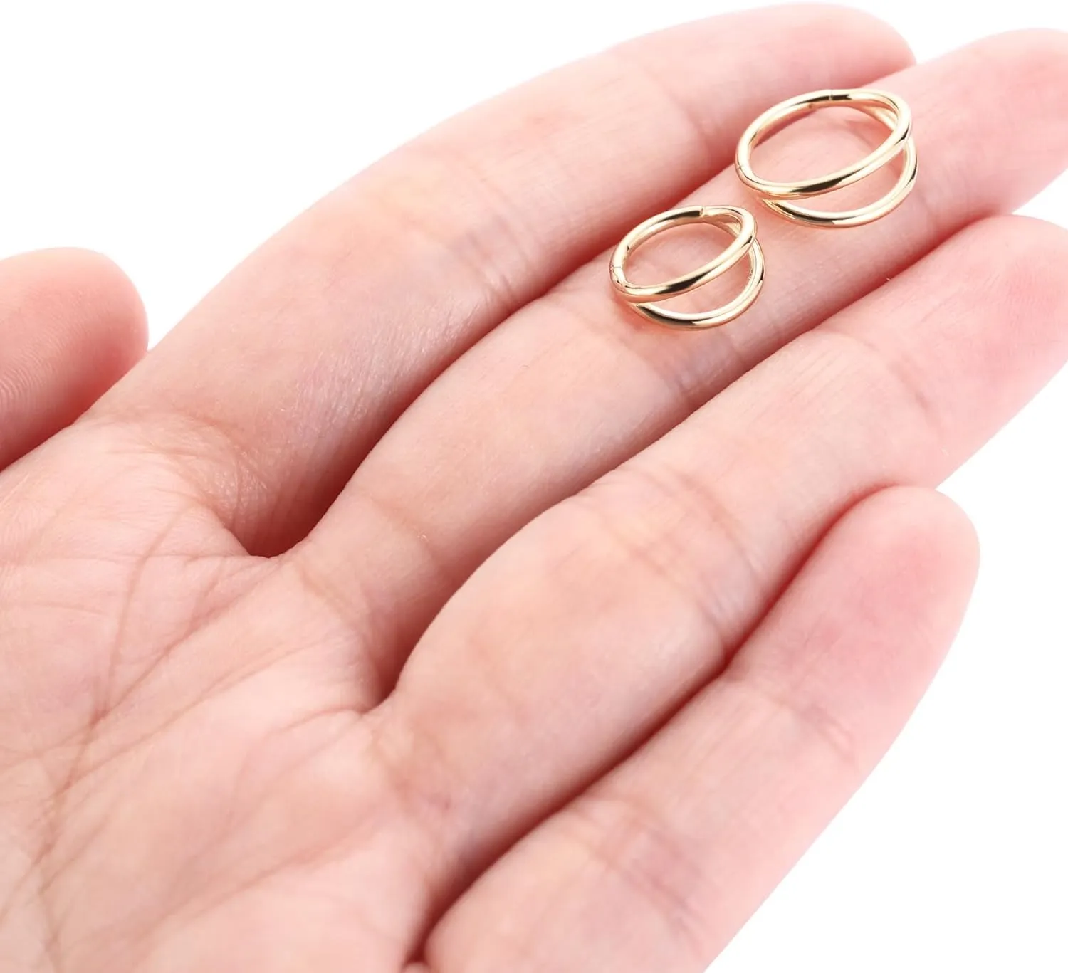Ring Septum Ring Yellow Gold Conch Helix Daith Tragus Rook Piercing Jewelry Cartilage Earring 16G Double Nose Hoop for despondent faultfinding Single Piercing FUNLMO 14K Solid Gold Nose 