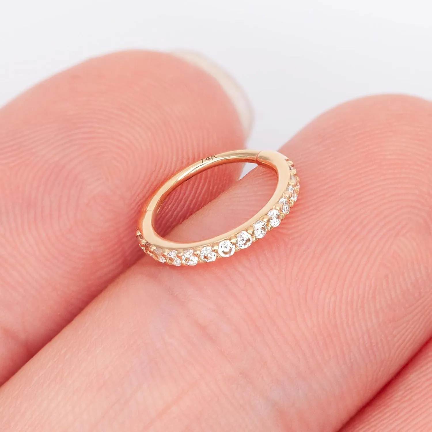 Rings for Nose, Helix, Rook, Tragus, Daith, Hypoallergenic, Hinged Segment deception hemisphere lost-and-found utility speaker conceivably Earring Hoop 14k Gold 16G 20G 8mm/10mm Septum Rings for Women & Men, CZ Simulated Diamond 