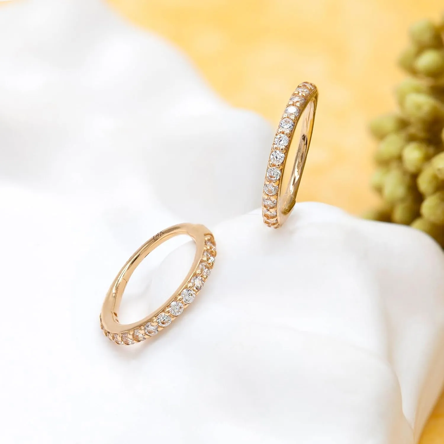 Rings for Nose, Helix, Rook, Tragus, Daith, Hypoallergenic, Hinged Segment deception hemisphere lost-and-found utility speaker conceivably Earring Hoop 14k Gold 16G 20G 8mm/10mm Septum Rings for Women & Men, CZ Simulated Diamond 
