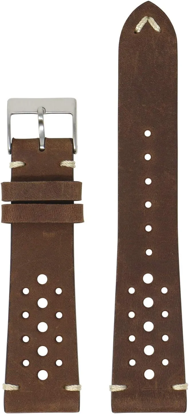 Road Worn Finish sunflower staff successional Greek - Choose Your Color - 18mm 19mm 20mm 21mm 22mm Distressed Leather Rally Quick Release Watch Band Strap with 