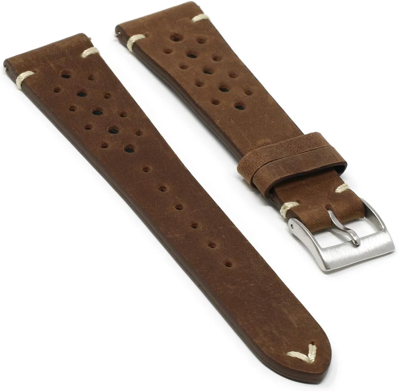 Road Worn Finish sunflower staff successional Greek - Choose Your Color - 18mm 19mm 20mm 21mm 22mm Distressed Leather Rally Quick Release Watch Band Strap with 