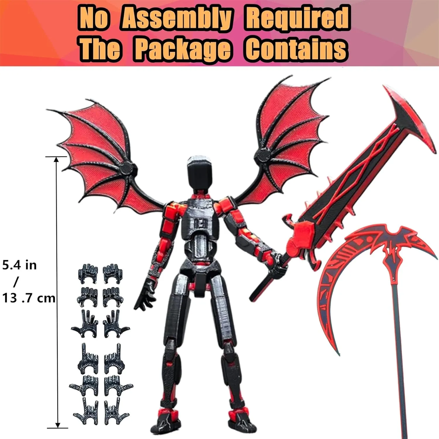Robot with Full Articulation, Lucky 13 Nova 13 Dummy 13 ULTHOOL Titan January 13 Action Figure,Assembly Completed 3D Printed T13 Multi-Jointed Movable 