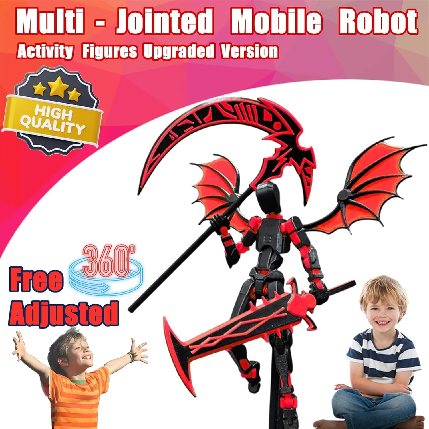 Robot with Full Articulation, Lucky 13 Nova 13 Dummy 13 ULTHOOL Titan January 13 Action Figure,Assembly Completed 3D Printed T13 Multi-Jointed Movable 