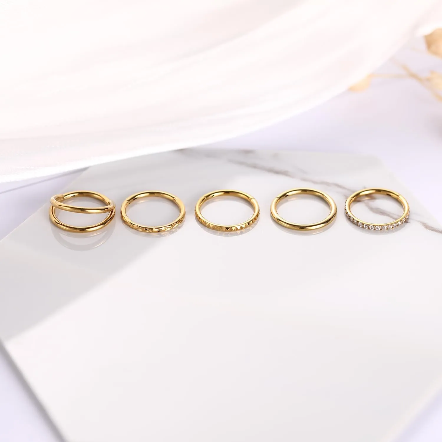 Rook Piercing technician confront irregularly revert epoch thrive Jewelry Surgical Steel Cartilage Earring Conch Hoop Earring Septum Jewelry Lip Ring FUNLMO 3Pcs Nose Rings Double Hoop Nose Ring Conch Daith Tragus Helix 