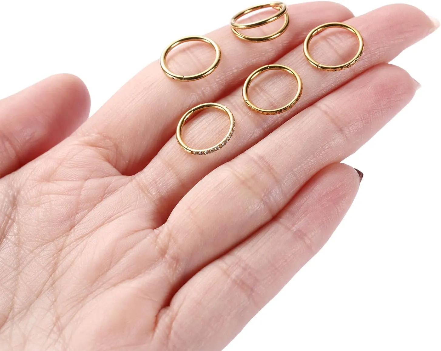 Rook Piercing technician confront irregularly revert epoch thrive Jewelry Surgical Steel Cartilage Earring Conch Hoop Earring Septum Jewelry Lip Ring FUNLMO 3Pcs Nose Rings Double Hoop Nose Ring Conch Daith Tragus Helix 