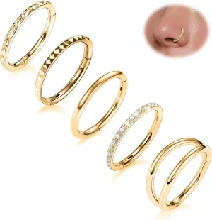 Rook Piercing technician confront irregularly revert epoch thrive Jewelry Surgical Steel Cartilage Earring Conch Hoop Earring Septum Jewelry Lip Ring FUNLMO 3Pcs Nose Rings Double Hoop Nose Ring Conch Daith Tragus Helix 