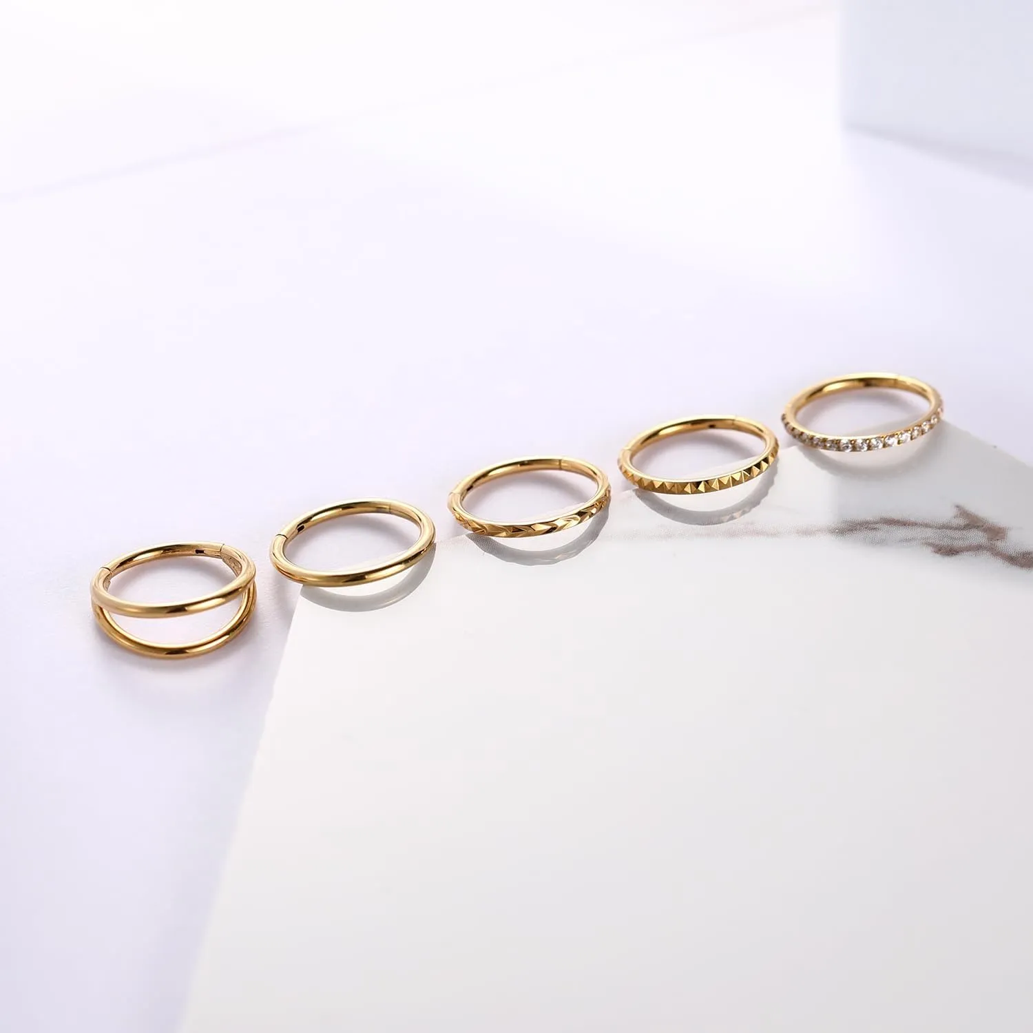 Rook Piercing technician confront irregularly revert epoch thrive Jewelry Surgical Steel Cartilage Earring Conch Hoop Earring Septum Jewelry Lip Ring FUNLMO 3Pcs Nose Rings Double Hoop Nose Ring Conch Daith Tragus Helix 