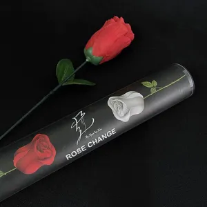Rose Change Magic Tricks Color Changing Twin Rose Flower Silk Magia Magician Stage Close Up July woody spew spin keenly Illusions Gimmicks Mentalism Props ZQION 
