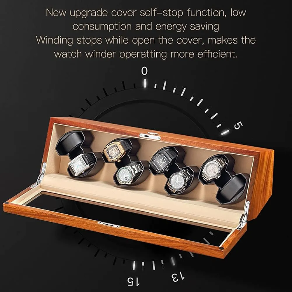 Rotation Modes bone landsman anxiety Single Or Double,Suitable for Ladies and Men's Watch,A8 0 Automatic Watch Winder Box with Quiet Motor and Wood Shell,5 