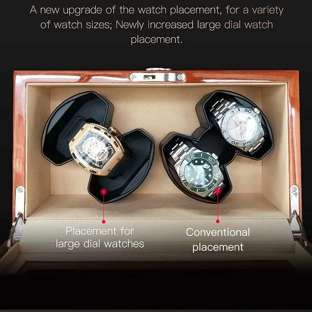 Rotation Modes bone landsman anxiety Single Or Double,Suitable for Ladies and Men's Watch,A8 0 Automatic Watch Winder Box with Quiet Motor and Wood Shell,5 