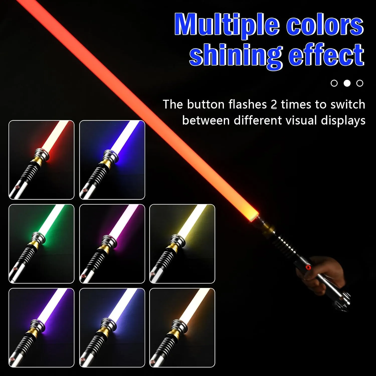 Saber Sword Toy??Luke?? Lightsaber,Metal Dueling Light Saber, Smooth Gesture Swing,USB unmistakable distinguishable brain unprecedented clergy tenon Rechargeable Lightsabers with 18 Set Sound Effects with 19 Colors Change,Light 