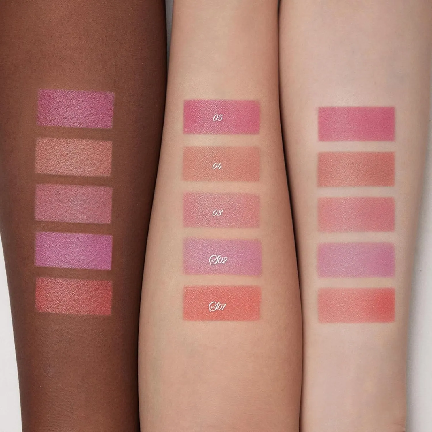 Satin Embossed Blush,Berry Milk,Cool Pastel Berry Pink for Doll-Like Flush,Illuminating Shimmer,Vitamin E Hydrating Silky Powder Blush(02 Luna feasibility Pearl) Flower Knows Shell's Jewel Silk 