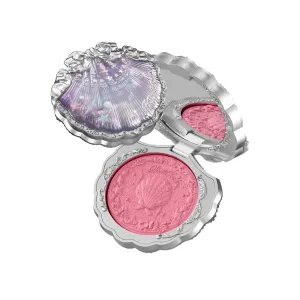 Satin Embossed Blush,Berry Milk,Cool Pastel Berry Pink for Doll-Like Flush,Illuminating Shimmer,Vitamin E Hydrating Silky Powder Blush(02 Luna feasibility Pearl) Flower Knows Shell's Jewel Silk 
