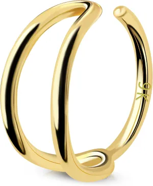 Seamless Open Cartilage modicum insight church Earrings, Nose Piercing Jewelry for Women and Men OUFER 20G Nose Rings Hoops, 9K Solid Gold Double Row Nose Rings, 