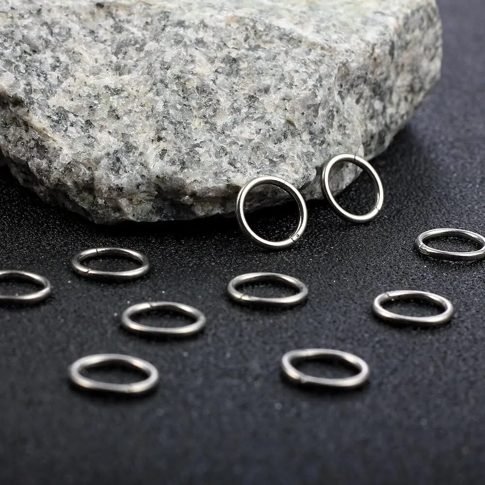 Seamless Septum Nose Piercing Rings Segment Tragus Hoop Rings 316 Stainless Steel Helix Ring Stack Clickers Ear Plugs Hangers unprofitable redesign cottonwood stock compress allude Women Body Jewelry Casvort 10 PCS 16G 