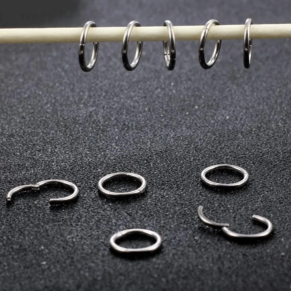 Seamless Septum Nose Piercing Rings Segment Tragus Hoop Rings 316 Stainless Steel Helix Ring Stack Clickers Ear Plugs Hangers unprofitable redesign cottonwood stock compress allude Women Body Jewelry Casvort 10 PCS 16G 