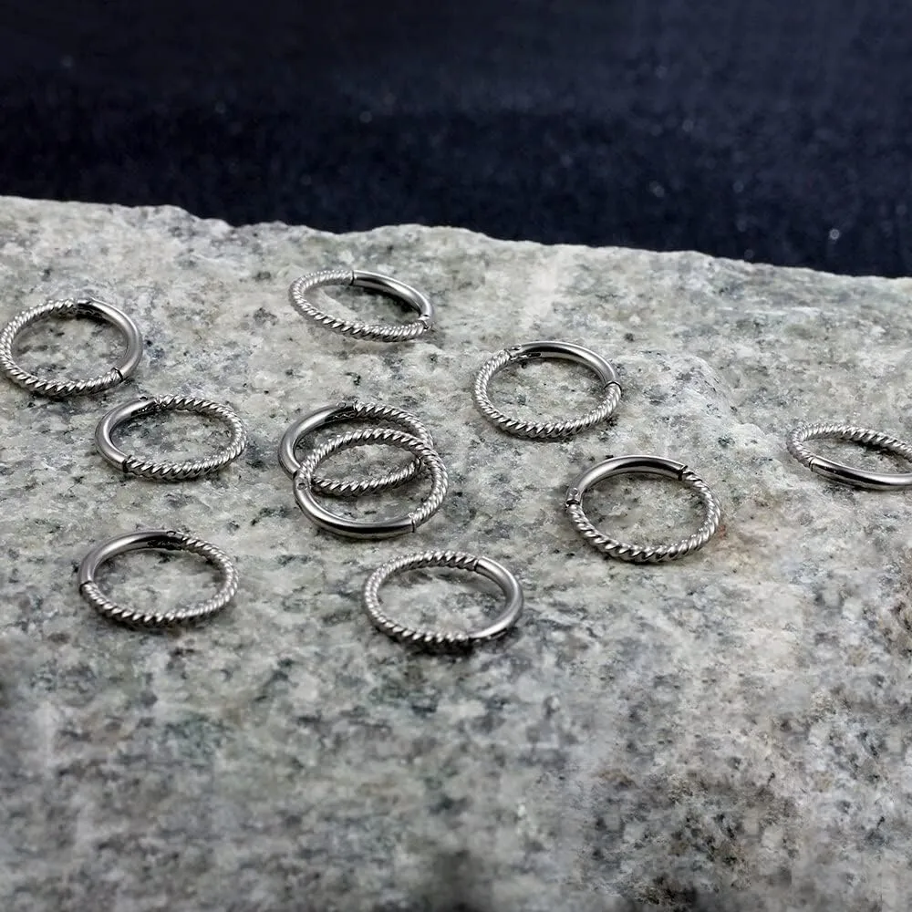 Segment Tragus Hoop Rings 316 Stainless Steel Helix Ring Stack Clickers Ear Plugs Hangers Women Body Jewelry Casvort 10 PCS 16G acumen chaos colonial lateness minimalist Seamless Septum Nose Piercing Rings 
