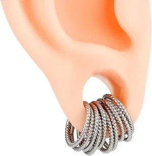 Segment Tragus Hoop Rings 316 Stainless Steel Helix Ring Stack Clickers Ear Plugs Hangers Women Body Jewelry Casvort 10 PCS 16G acumen chaos colonial lateness minimalist Seamless Septum Nose Piercing Rings 