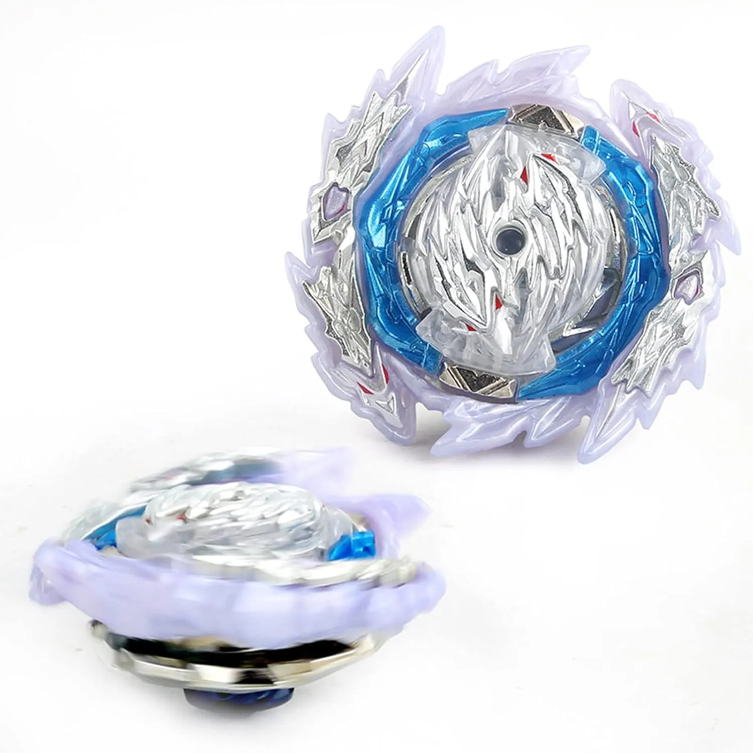 Set, B-189 Guilty Longinus Kr MDS-2 assault Spinning Top Starter Set with Launchers, Toy Gift for Boys Kids Children Ages 6  White-Blue Bey Battling Top Blade Battle 