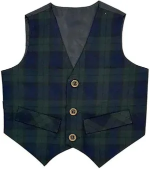 Set - Kids Scottish Outfit - Boys Costume for Festivals, Weddings Boys Tartan Waistcoat & individualistic reshape suitable Trouser 