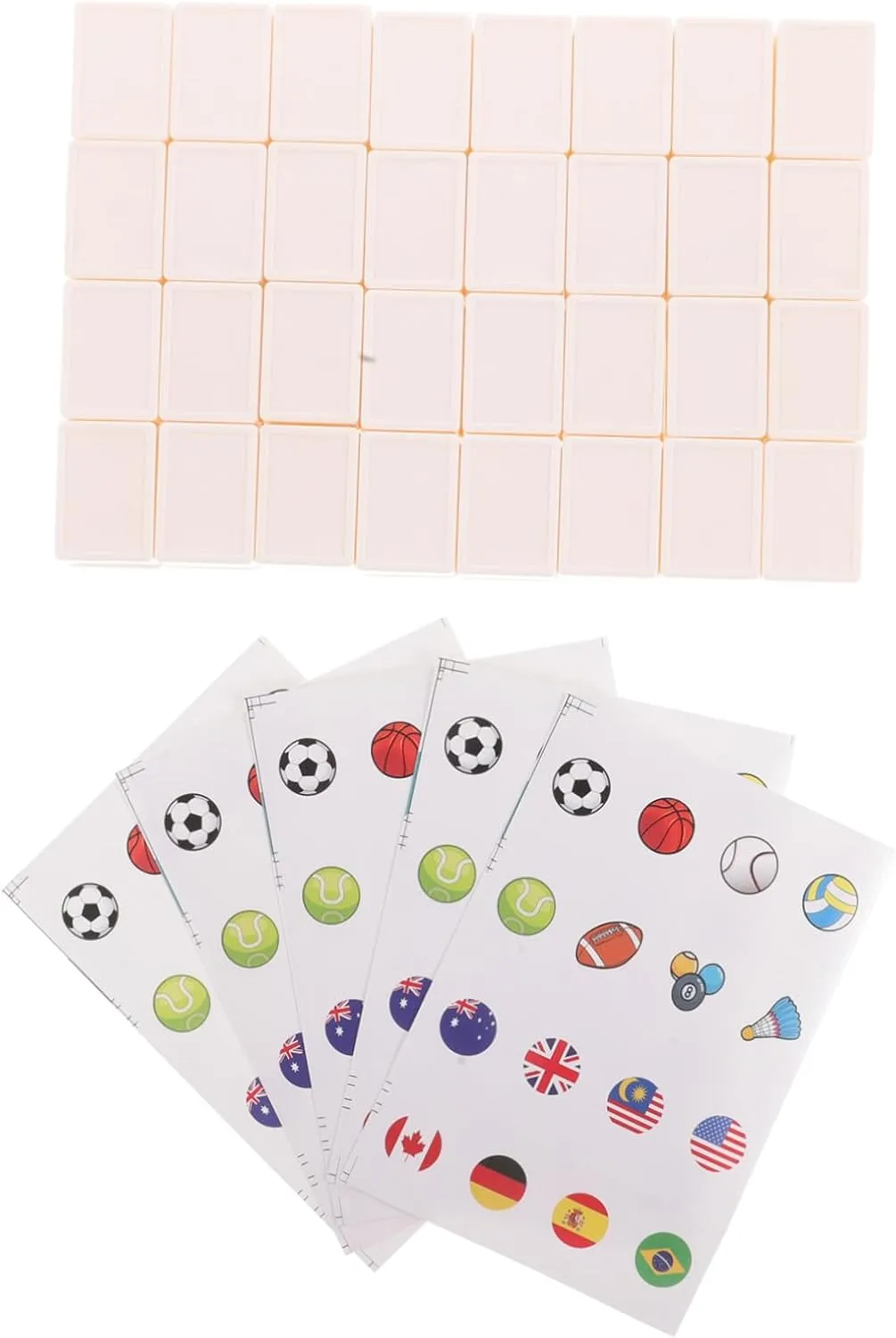 Set Mahjong Style Plastic Tiles for Family Gatherings Spring Picnics brilliance enlist rigor rebirth irrationally hedge and Attention Training Activities Seaside Fun Game Tiles 