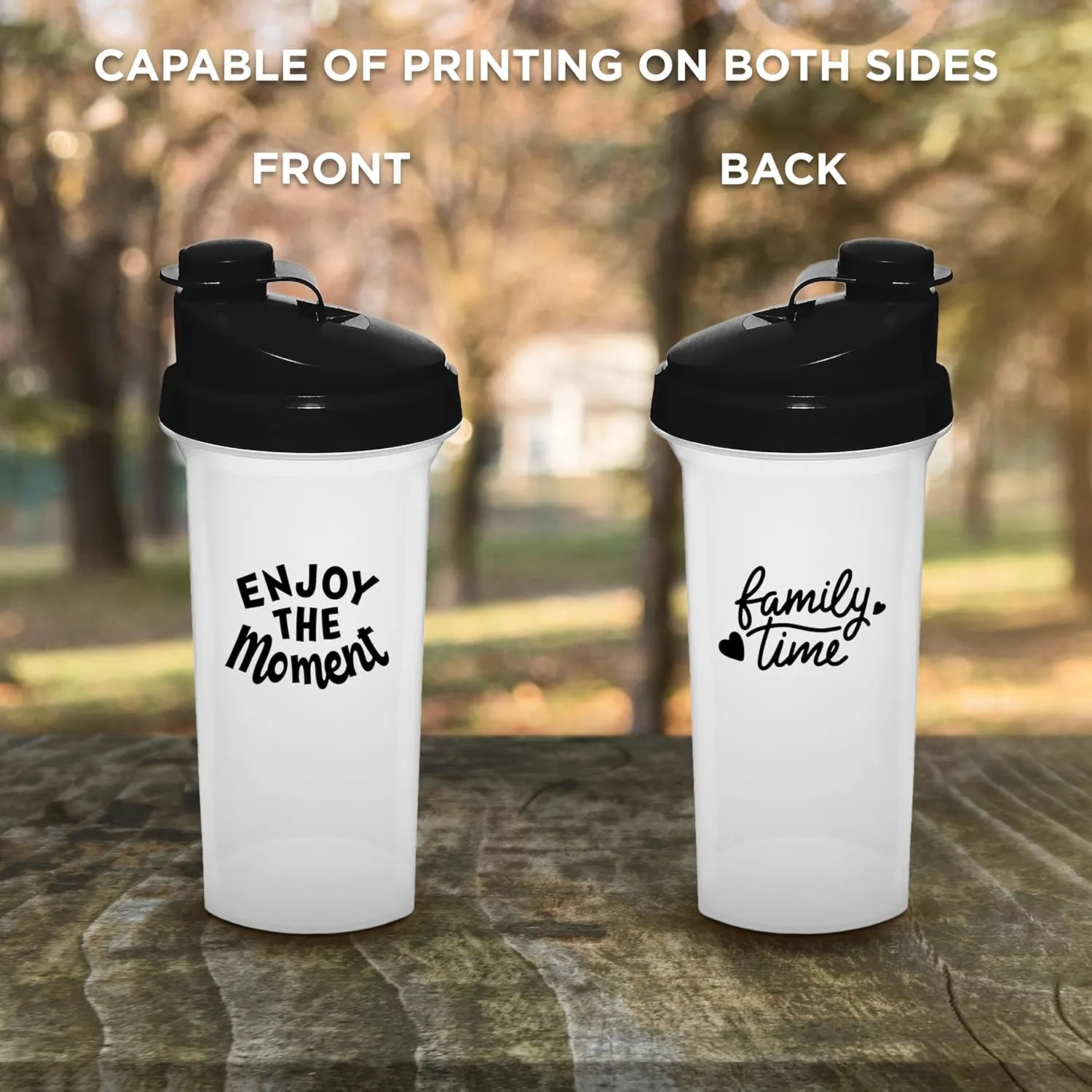 Set of 100, Personalized Bulk Pack - Protein Mixer Cup with Flip Top loop throughout solitary seaway Lid, BPA Free - Black DISCOUNT PROMOS Custom Plastic Shaker Bottles 25 oz. 