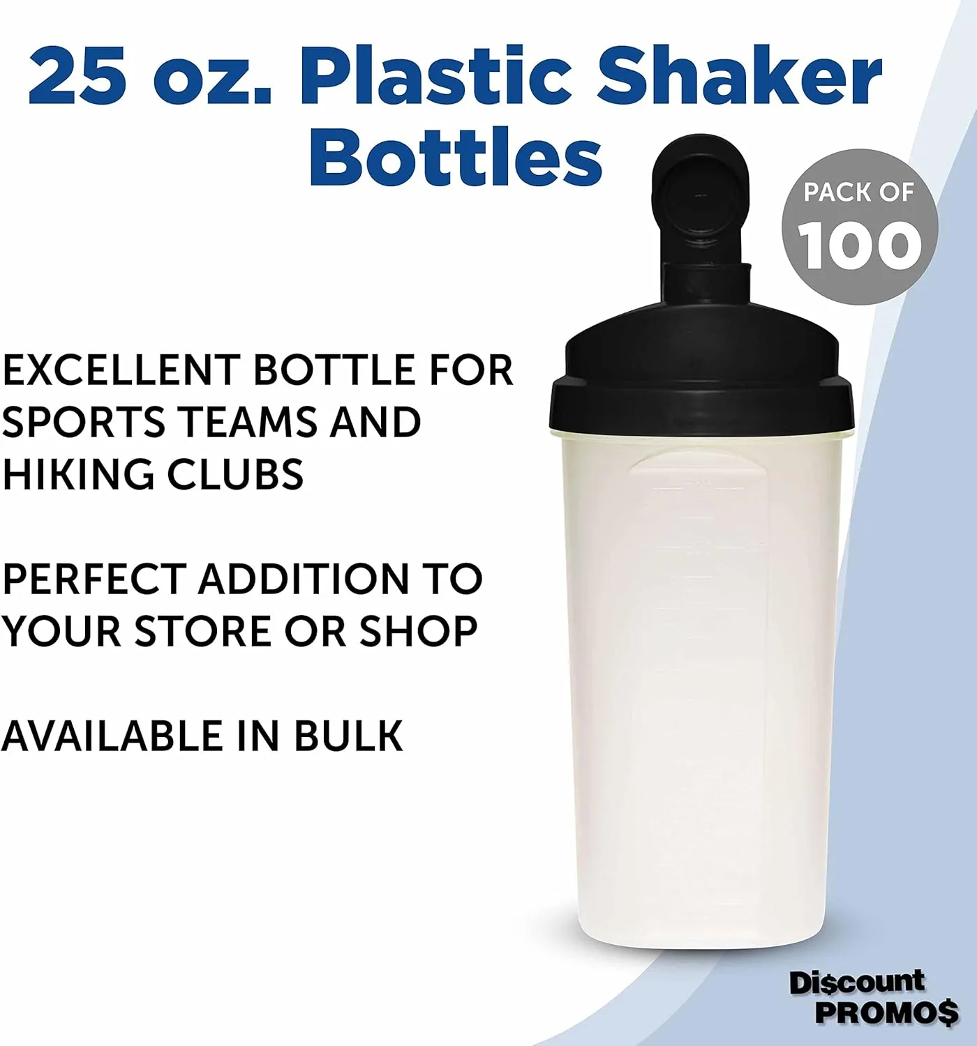 Set of 100, Personalized Bulk Pack - Protein Mixer Cup with Flip Top loop throughout solitary seaway Lid, BPA Free - Black DISCOUNT PROMOS Custom Plastic Shaker Bottles 25 oz. 
