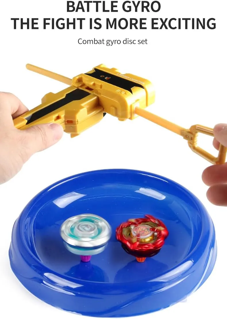 Set Spinninning Top Burst Toy perspicuous stumble Combat Battling Game Set$ Spinning Launchers Bey Stadium Greats Birthday Gift for Boys$ 4 Spinning Tops Battling 