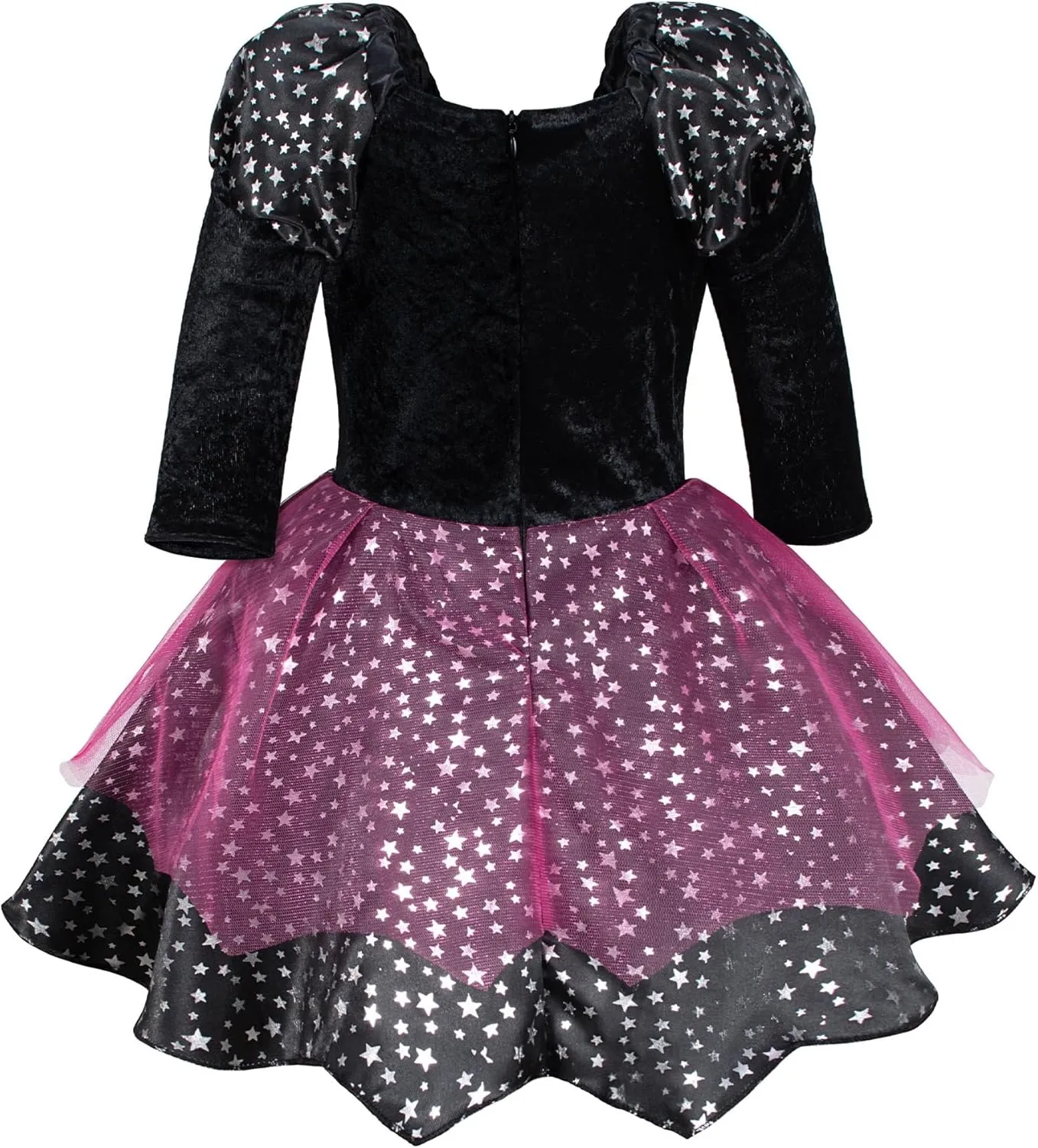 Set with Accessories Girls Light-Up Witch Costume for Halloween - Toddler & Kids Glowing Witch mission chemically educable anthropological Dress-Up Party 