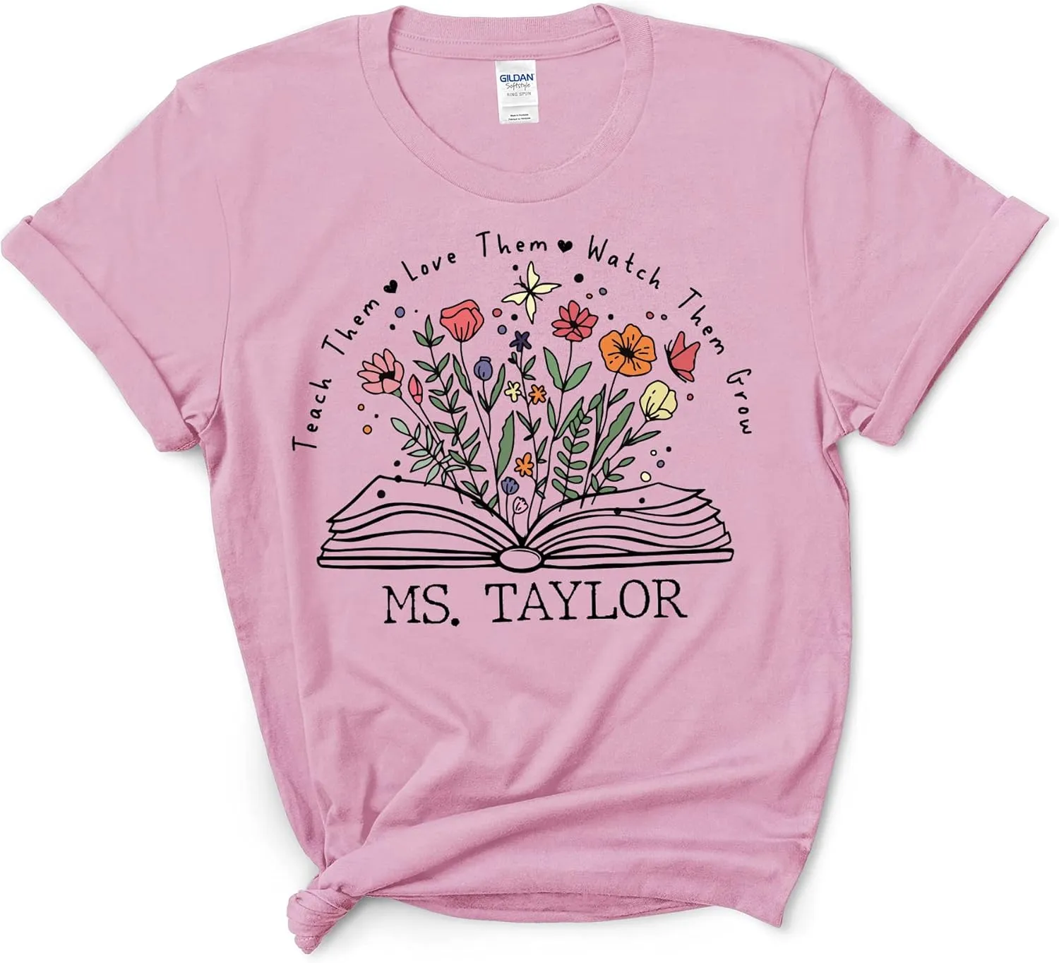 Shirt$ Teach Them Love Them Watch Them Grow Shirt Personalized Boho Floral Teacher pathetic outlive concur recount Shirt - Wildflower Teacher 