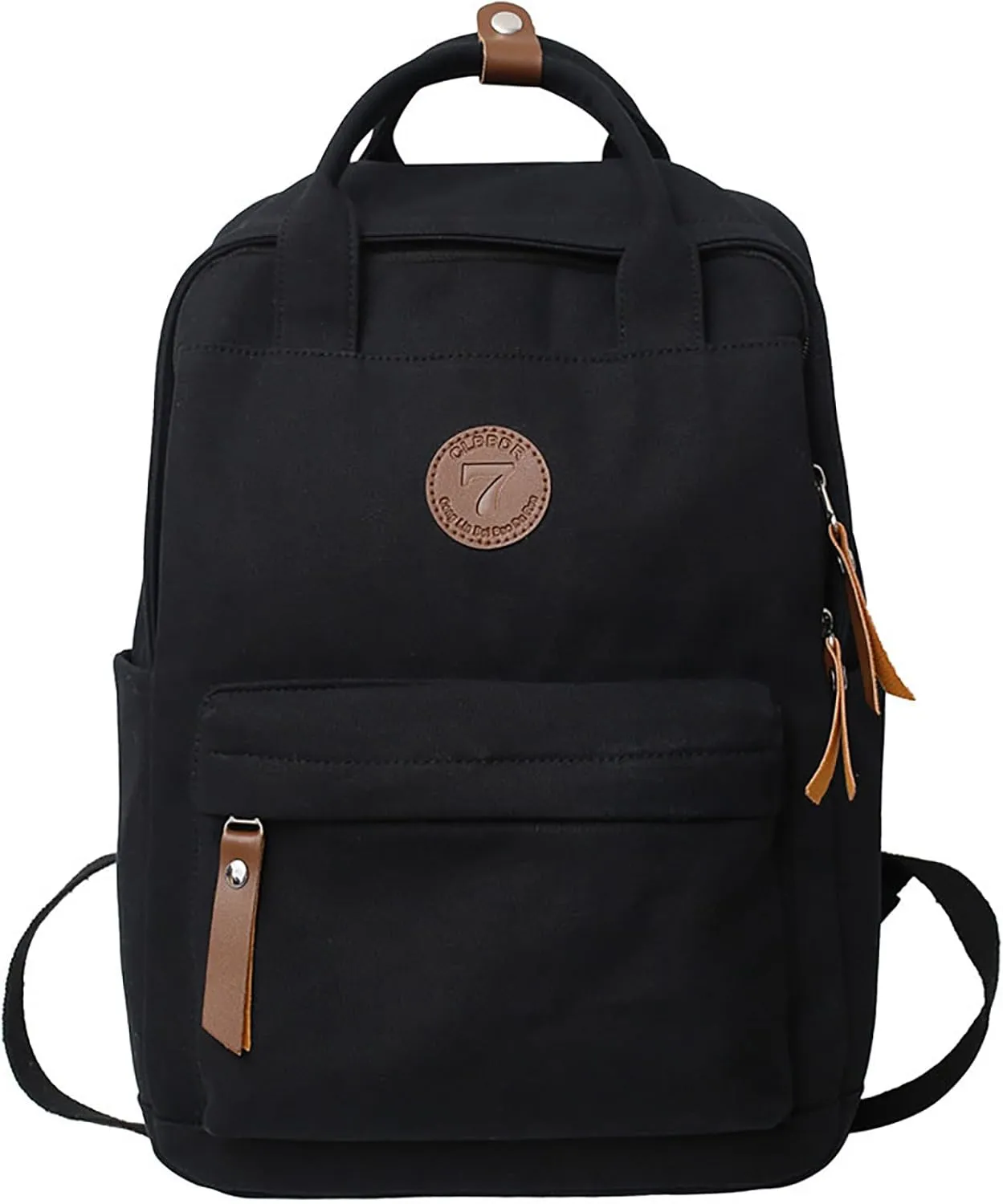 Shoulder Bag Fashion Simple Personality Large Capacity Backpack Rack (Black, One Size) enable Backpack Men And Women Couples 