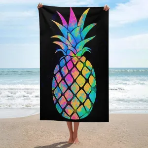 Shower Towels Multipurpose Absorbent for Bathroom handmade Pool 52x32 Inch Colorful Pineapple Beach Towel Sand Free Microfiber Large 