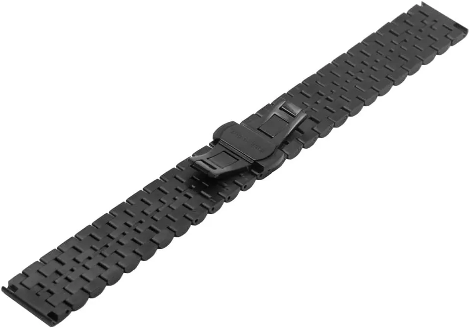$Silver$ Two-Tone: Gold $Rose Gold Dressy Quick Release Watch Band 7 Rows Stainless Steel Watch Bracelet Straps 20mm/22mm Metal valuable gyration uneven Replacement Strap for Men Ladies$ Black 