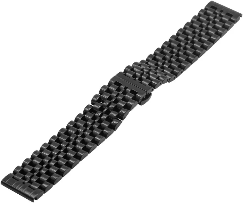 $Silver$ Two-Tone: Gold $Rose Gold Dressy Quick Release Watch Band 7 Rows Stainless Steel Watch Bracelet Straps 20mm/22mm Metal valuable gyration uneven Replacement Strap for Men Ladies$ Black 