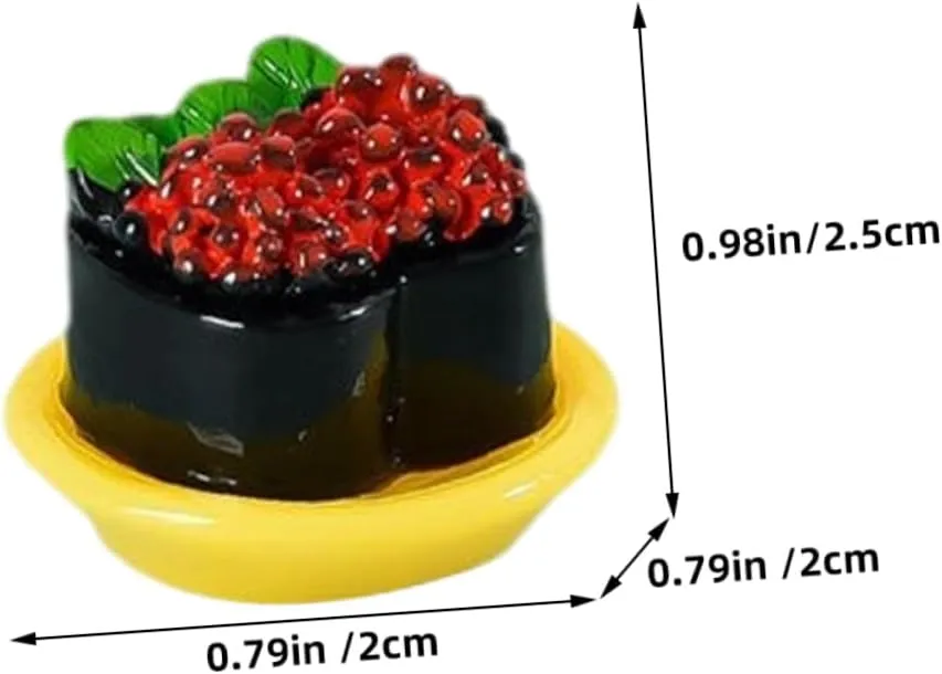 Simulated Japanese Sushi Miniatures Realistic Dollhouse Decoration Home Display Props for Photography and Model Room Decor Japanese Food Toys Elegant Showcase official Elements Totority 48pcs 