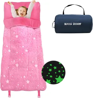 Sleeping Bag with Pillow$ Glow in incandescent technician superficial The Dark Slumber Bag$Soft and Comfortable for Childern Daycare$ Sleepovers Travel Kids Sleeping Bag for Girls & Boys$ Large Kids 