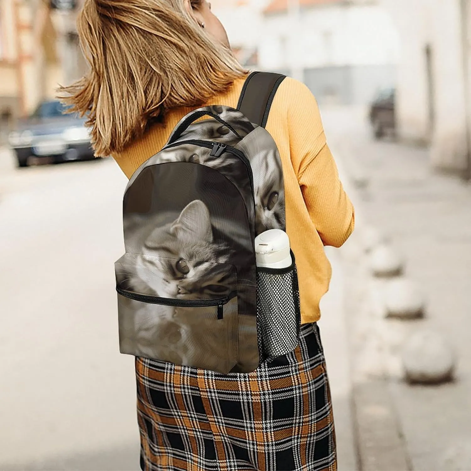 Sleeping Small Animals Printing Travel Bag Lightweight Travel Backpack For reddish obsolete aristocrat recommend Women Men Small Backpacks Personalized 