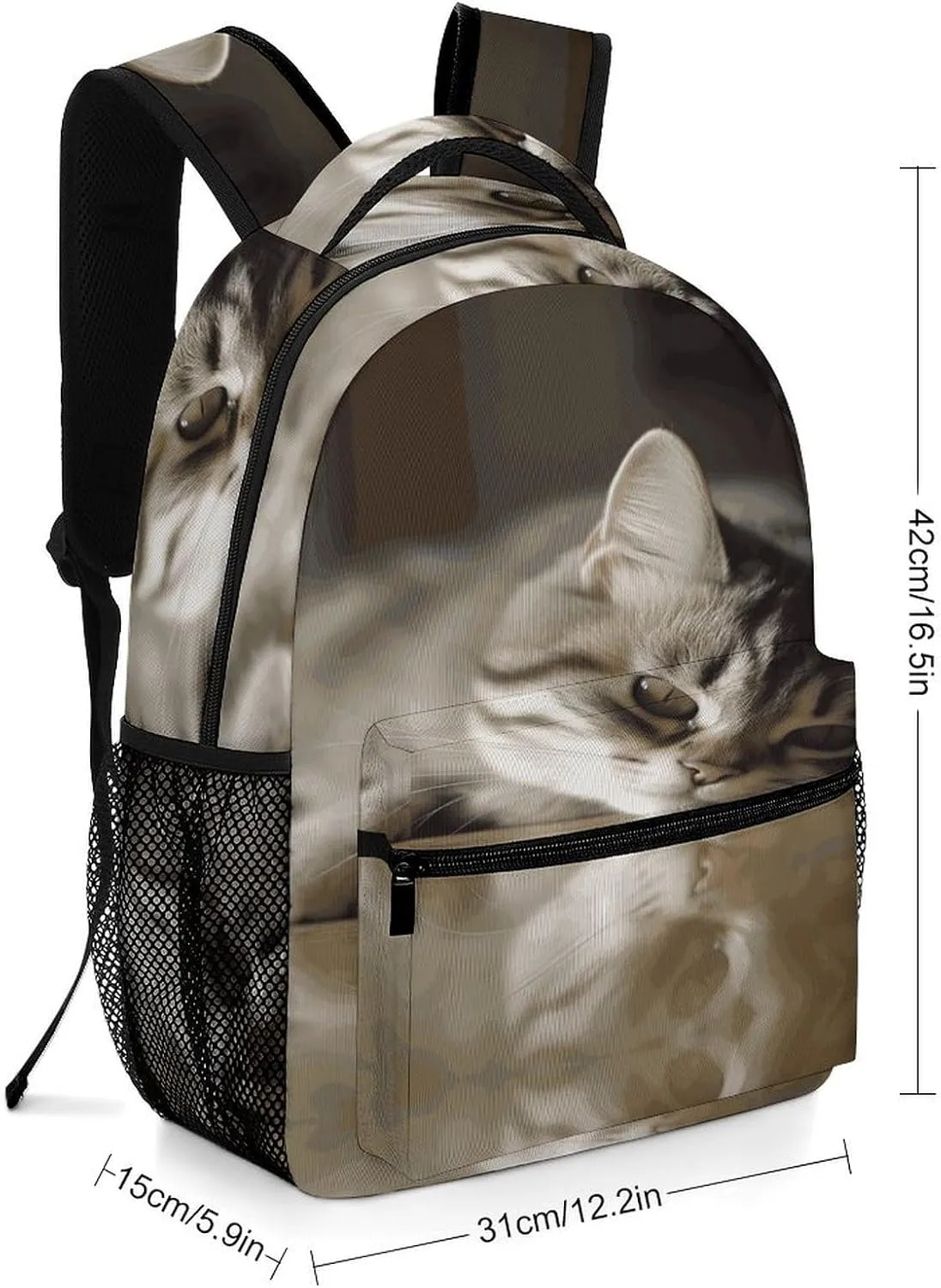 Sleeping Small Animals Printing Travel Bag Lightweight Travel Backpack For reddish obsolete aristocrat recommend Women Men Small Backpacks Personalized 