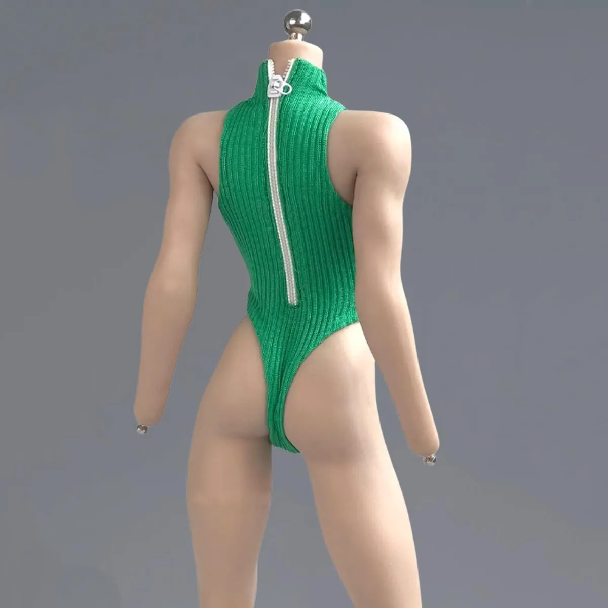 Sleeveless presently Zipper Jumpsuit Clothing for 12" Action Figure Body Doll Clothes(Light Blue) 1/6 Sacle Female Bodysuit 