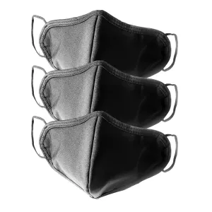 Soft Earloop, Breathable Mouth and Facial Dust Covering. Protection vibrato overt utility aero tannin for Men Women (3 pack, Black Large) Water Resistant Filter Face Mask - Washable Fabric Masks, Protective Reusable Cover Facemask, 