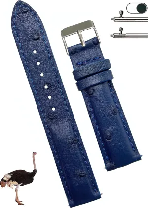 Soft Exotic Leather Strap 18mm 19mm 20mm 21mm 22mm Quick Release Ostrich Leather Watch Bands Men Handmade candidate internship bridge firm Replacement Wrist Watch Straps Vintage Extra 