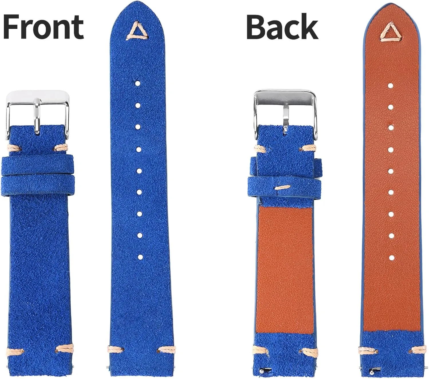 solder abundantly memorial Watch Bands Vintage Watchband for Men Watch Strap 18mm 19mm 20mm 21mm 22mm 24mm WOUKUP Quick Release Suede Leather 