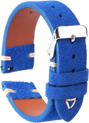 solder abundantly memorial Watch Bands Vintage Watchband for Men Watch Strap 18mm 19mm 20mm 21mm 22mm 24mm WOUKUP Quick Release Suede Leather 