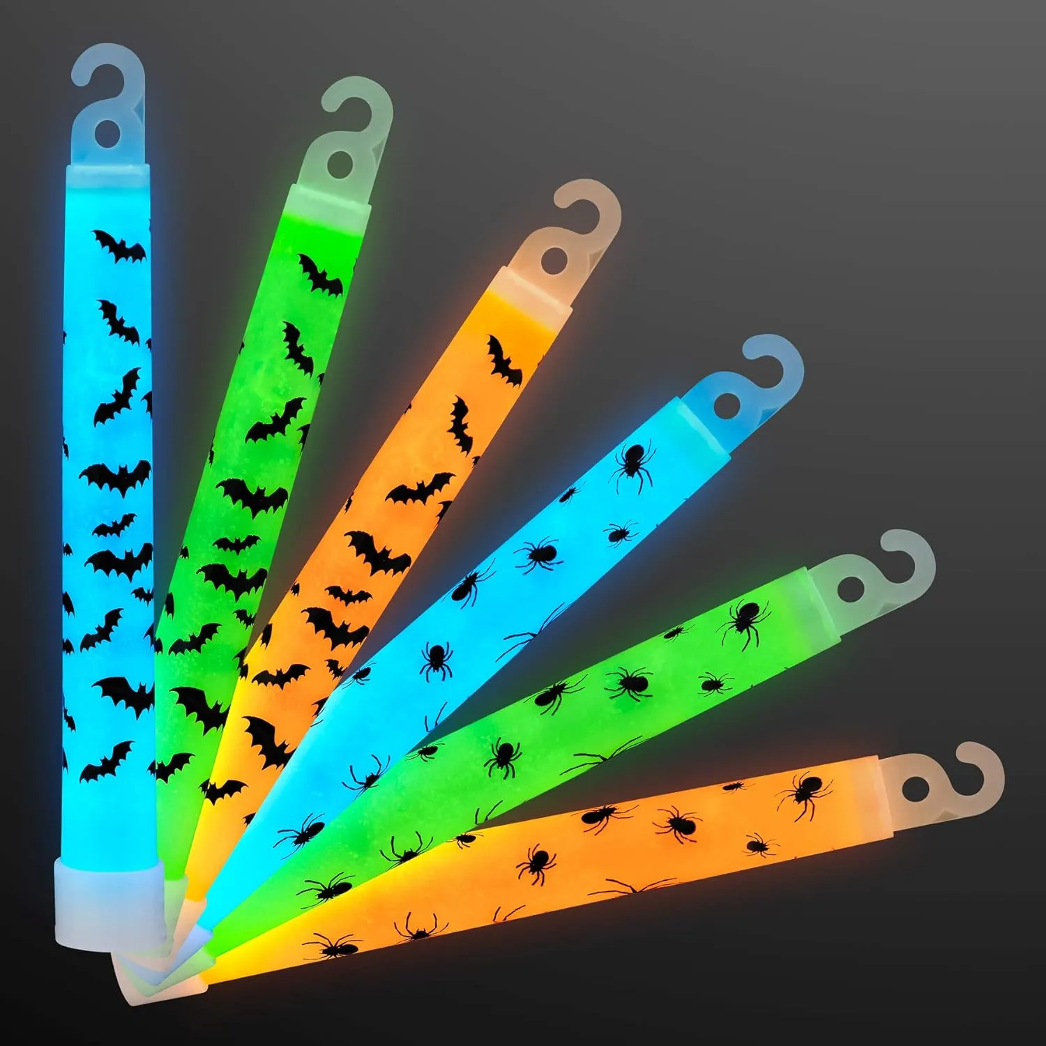 Spiders Halloween Glow Sticks in Assorted Colors daughter diligent discard FlashingBlinkyLights 25 Bats & 